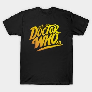 Doctor who 60 Gradient yellow orange colors T-Shirt